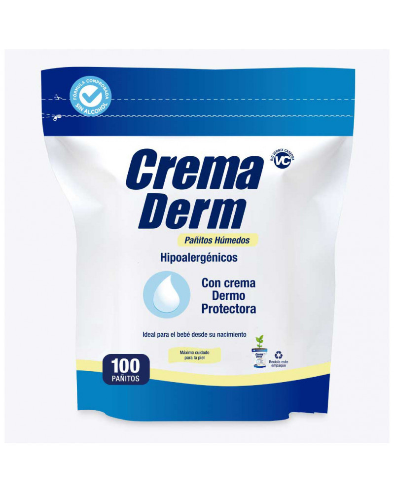 Pañitos Húmedos Crema Derm - X 100